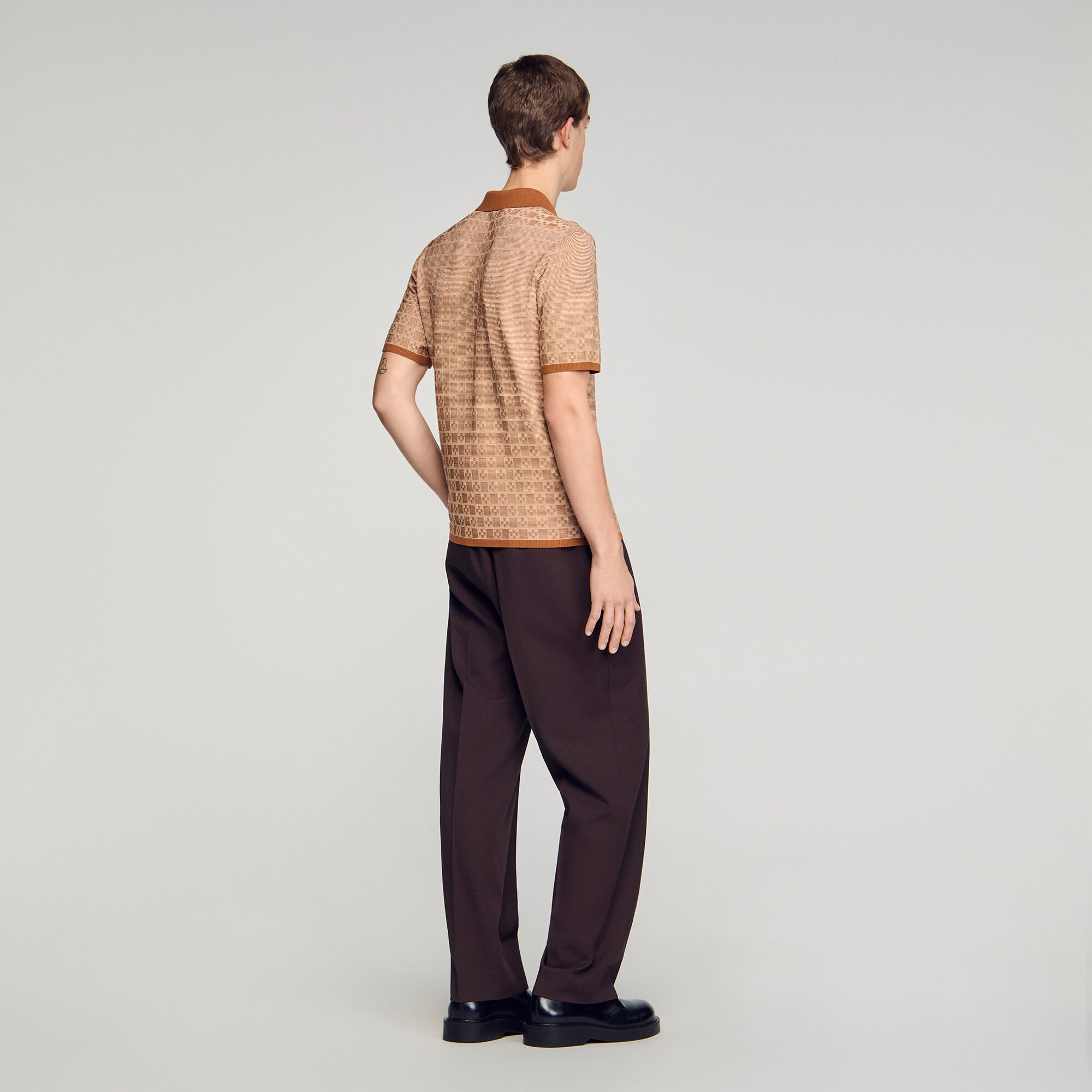 Poloshirt mit &bdquo;Square Cross&ldquo;-Muster