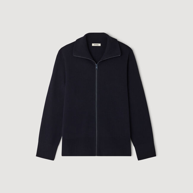 Wollcardigan mit Rei&szlig;verschluss