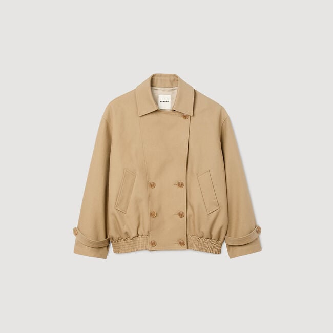 Kurzer Oversize-Trenchcoat