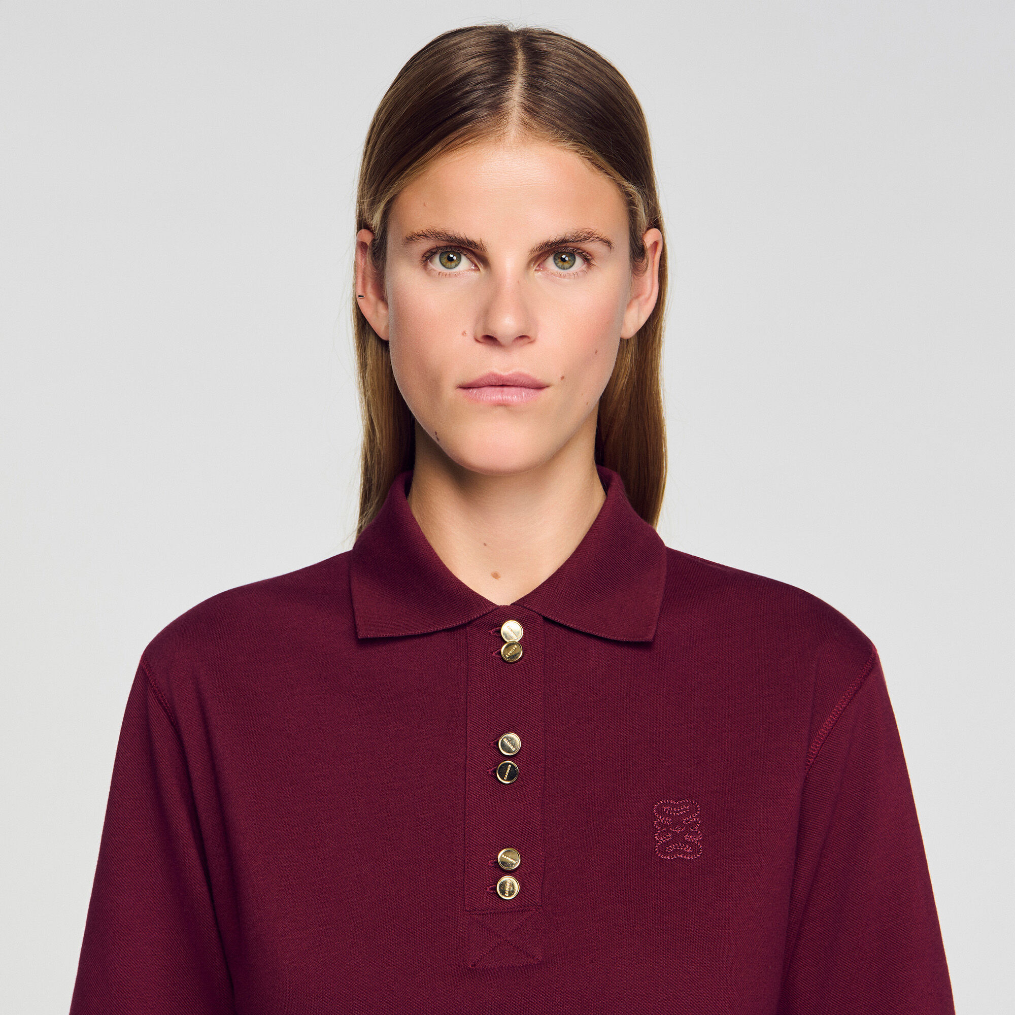 Poloshirt mit Zierknöpfen