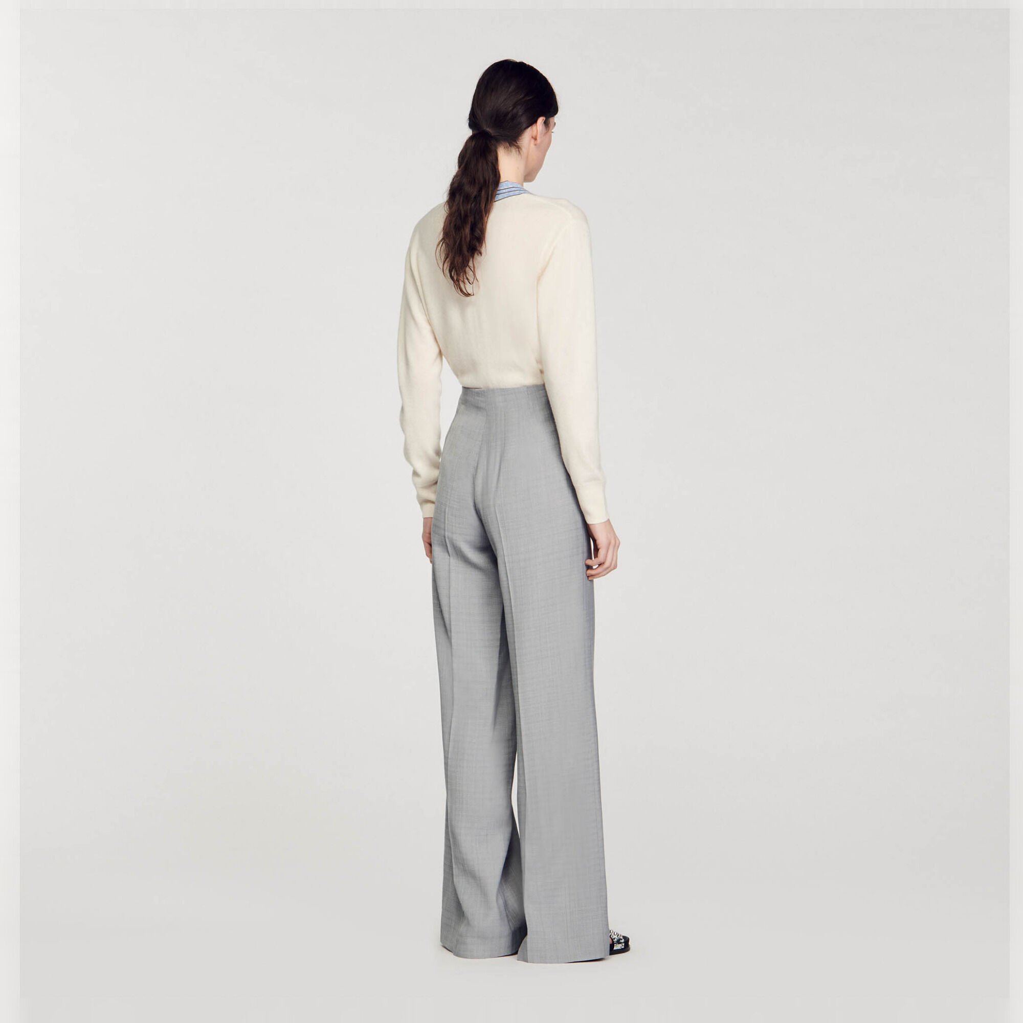 Schlaghose mit hohem Bund