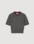 Zweifarbiger kurzer Pullover