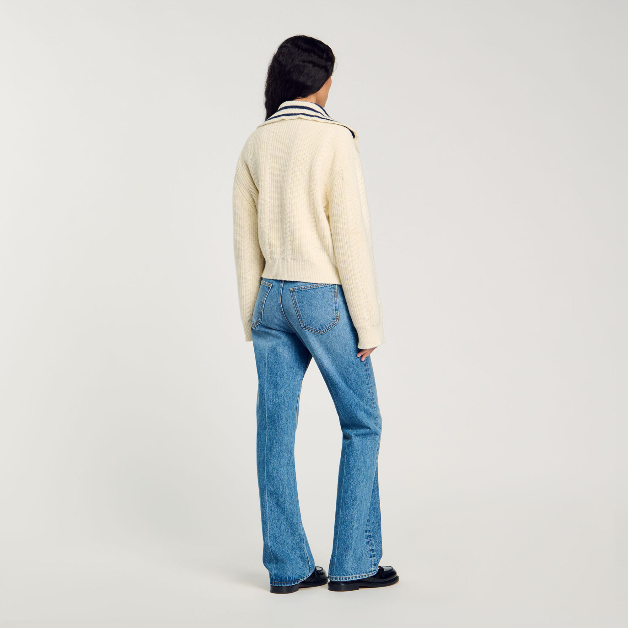 Pullover mit gestreiftem Matrosenkragen - Damen | Sandro