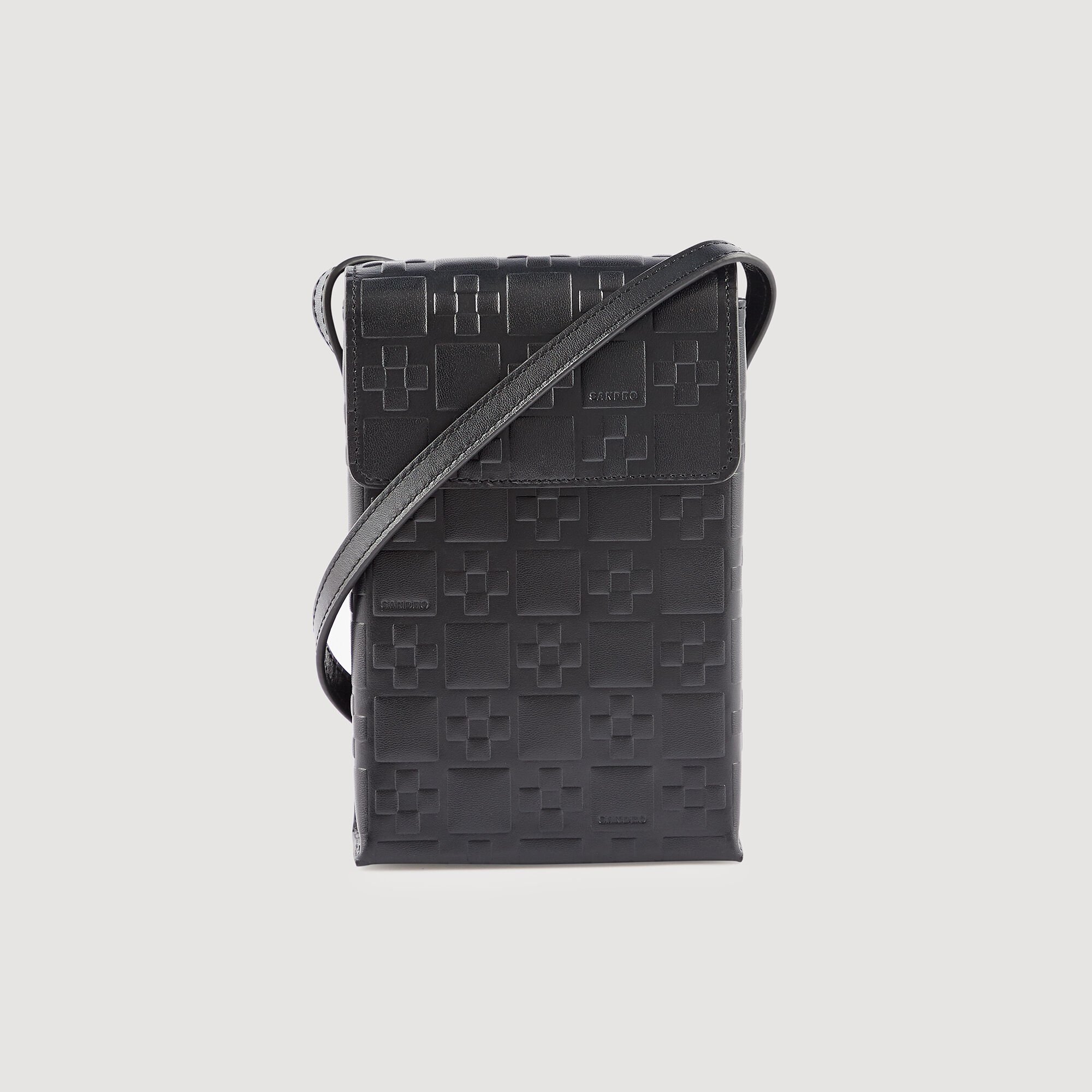 Pochette aus Leder mit S-Monogramm