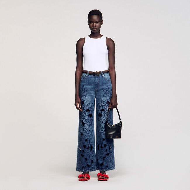 Bestickte Jeans