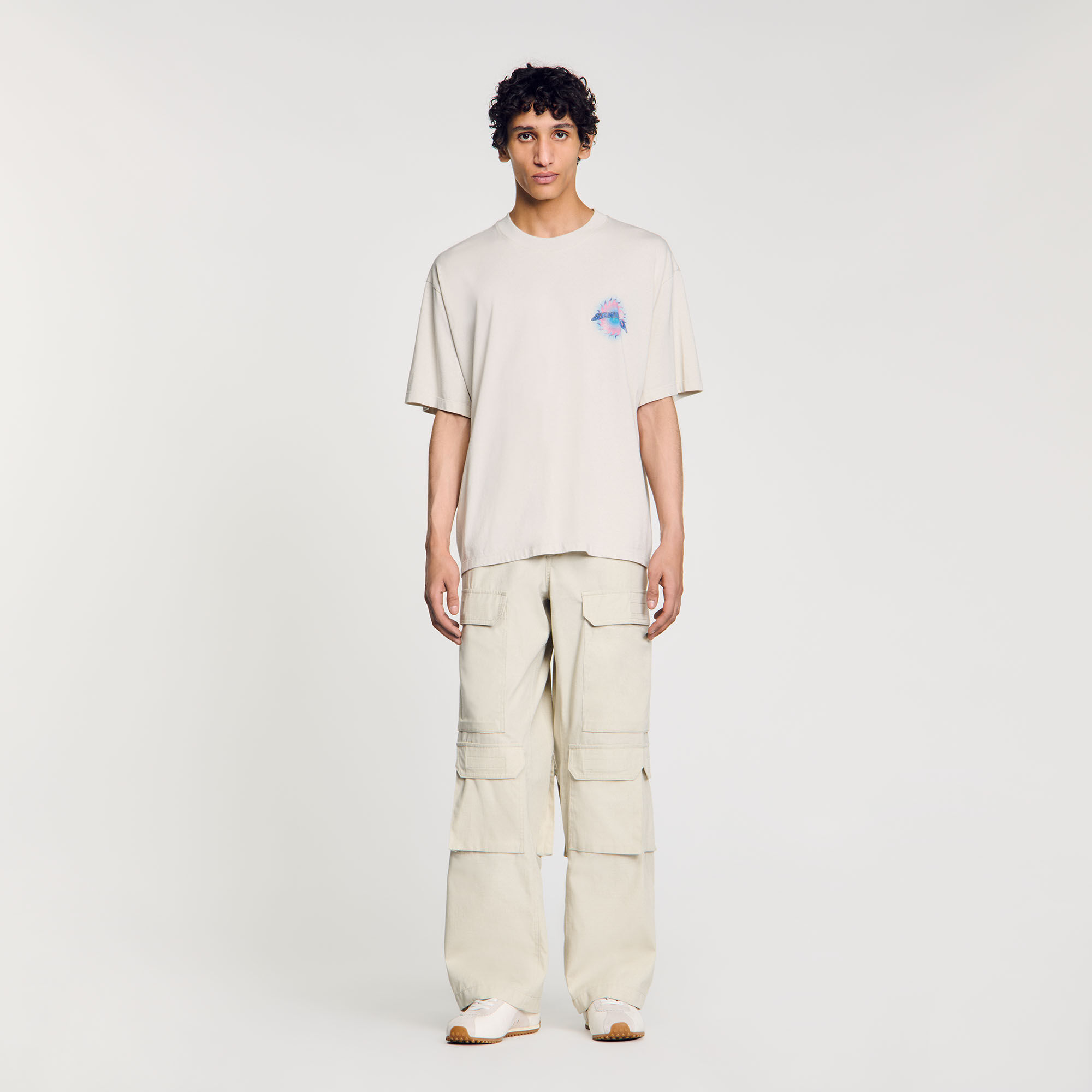 T-Shirt mit Sonnen-Print