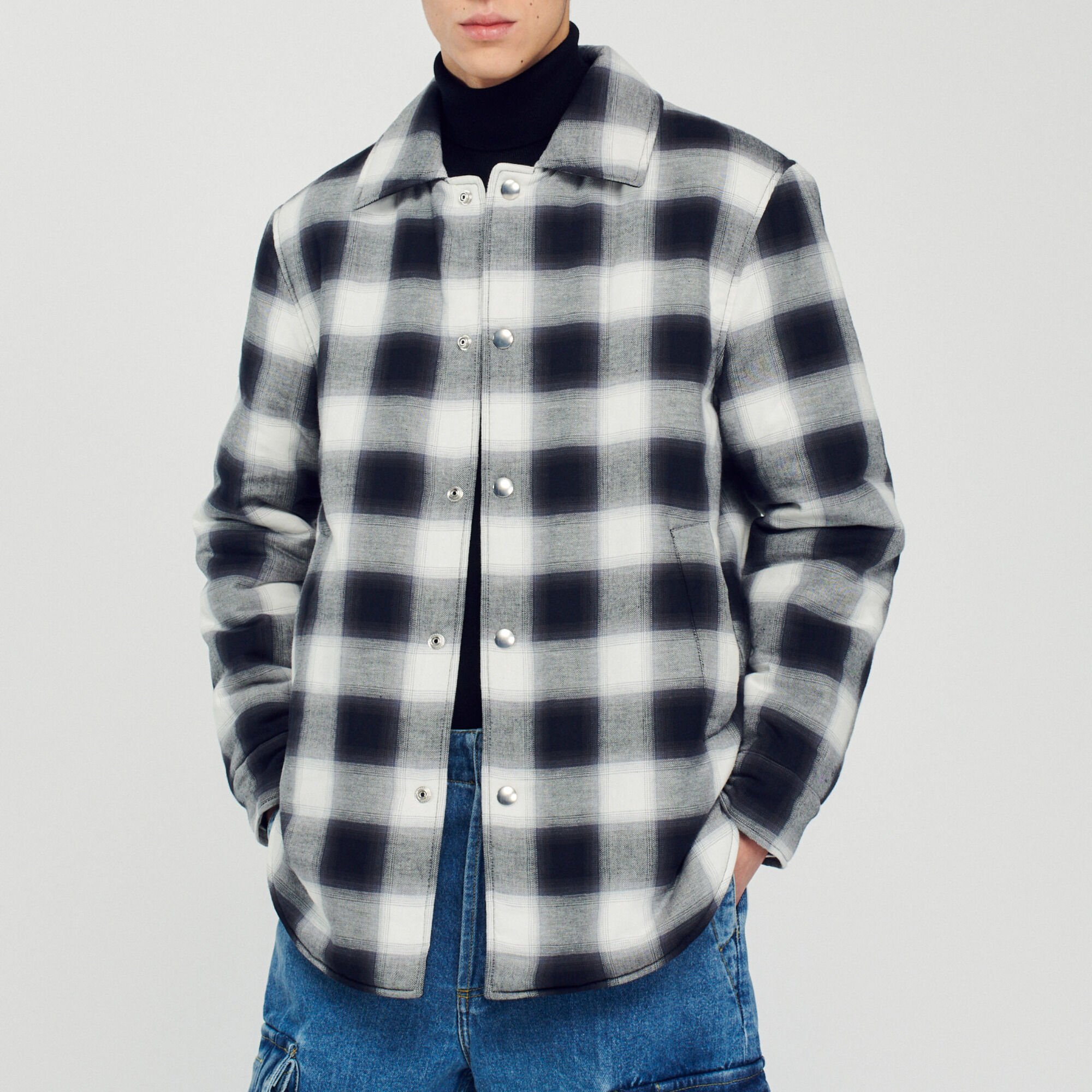 Gesteppter Blouson mit Karomuster