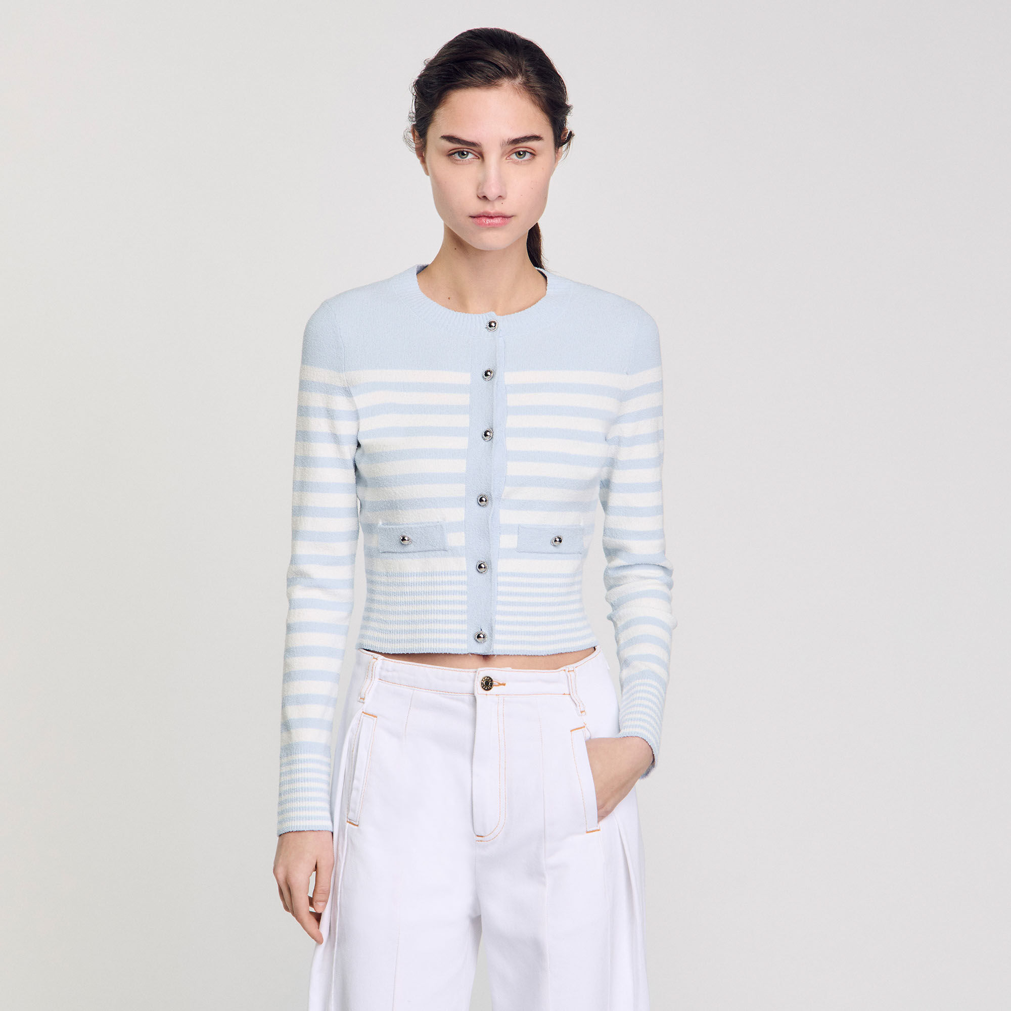 Cardigan mit Streifen