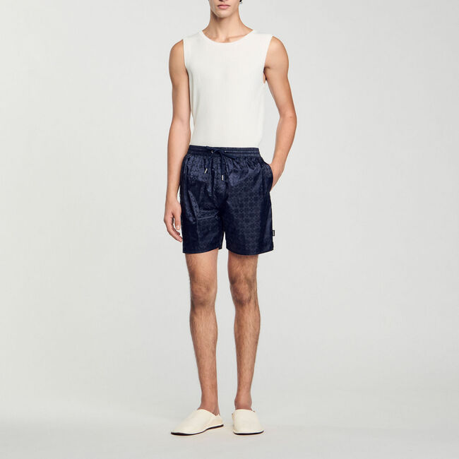 Badehose mit Square-Cross-Muster