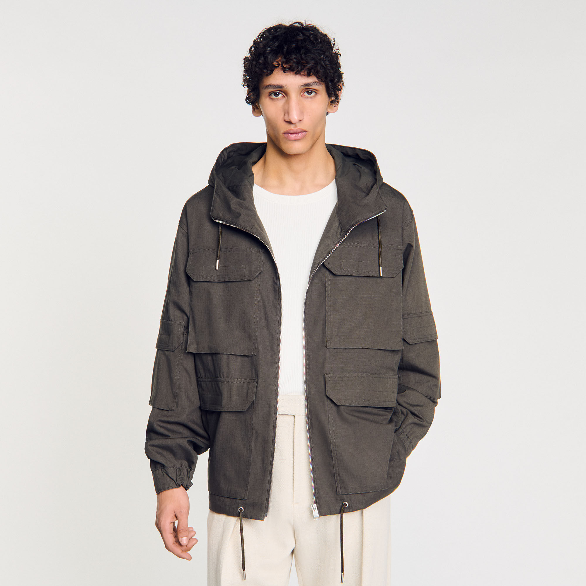 Parka im Militärstil mit Kapuze