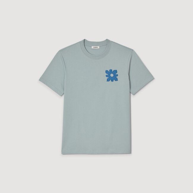 T-Shirt mit Blumendetail