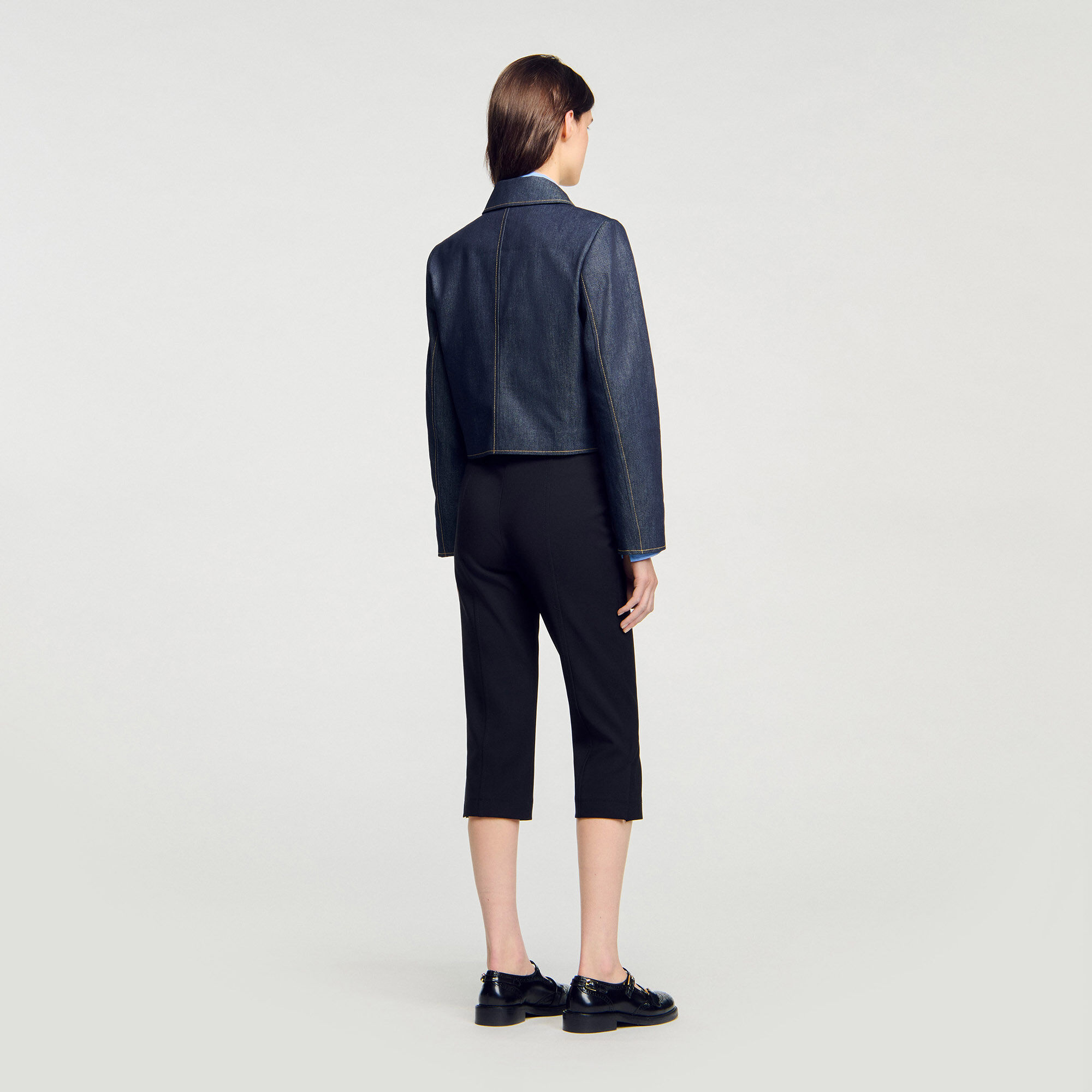 Taillierter Blazer aus Denim