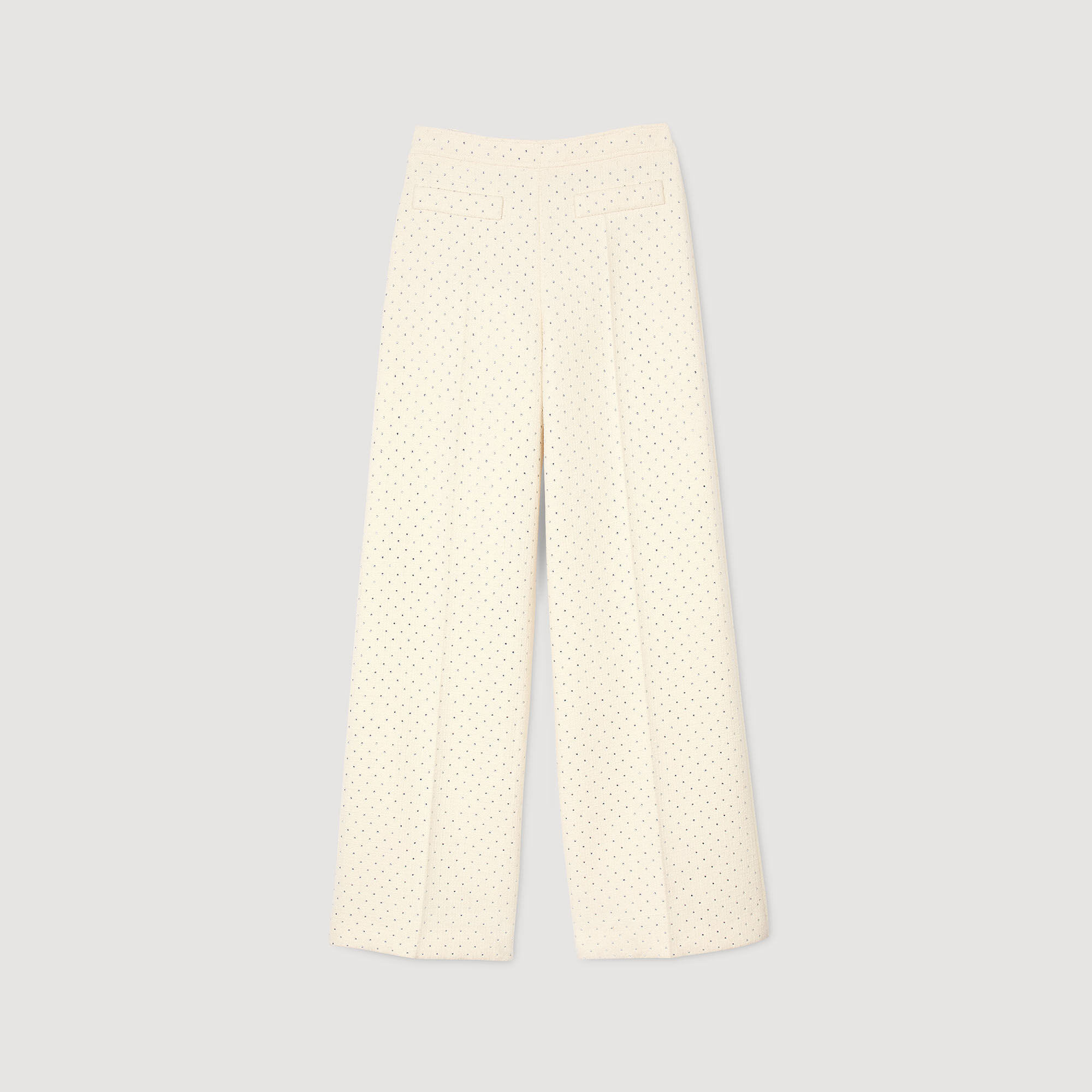 Hose aus Tweed mit Strass