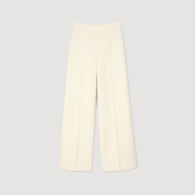 Hose aus Tweed mit Strass