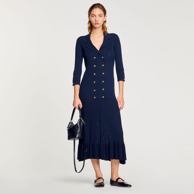 Langes Strickkleid