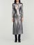 Langes Metallic-Kleid