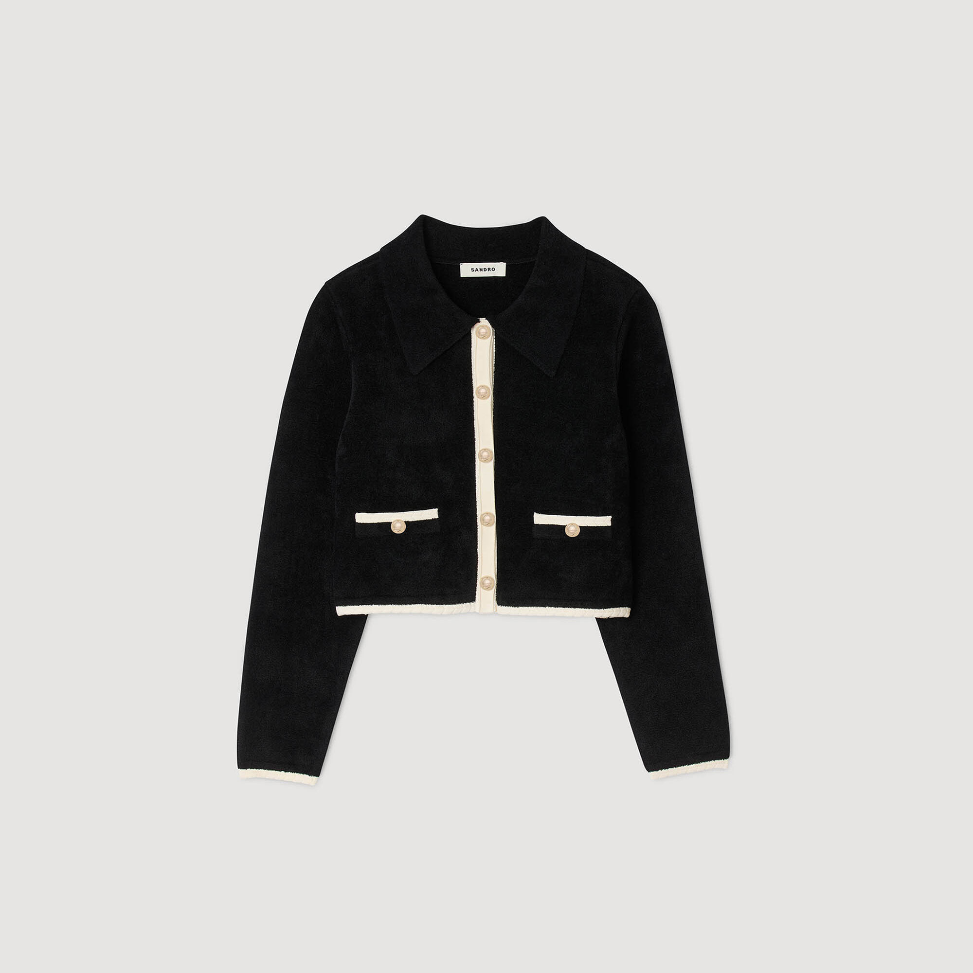 Zweifarbiger Hemd-Cardigan