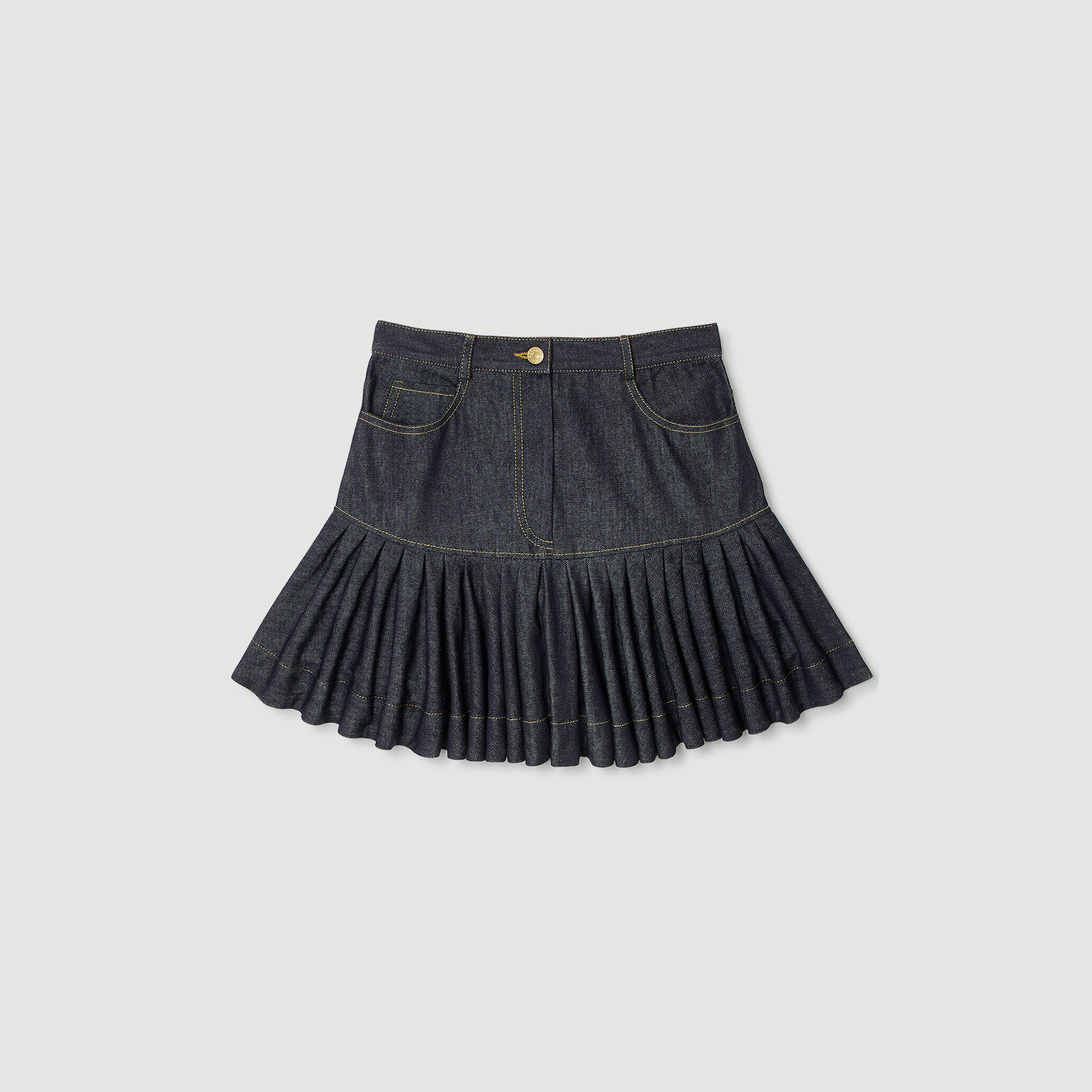 Kurzer Jeansrock mit Volants
