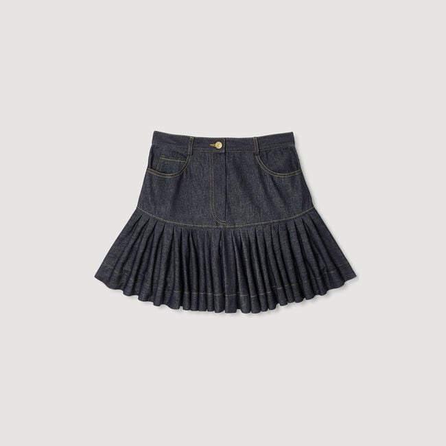 Kurzer Jeansrock mit Volants