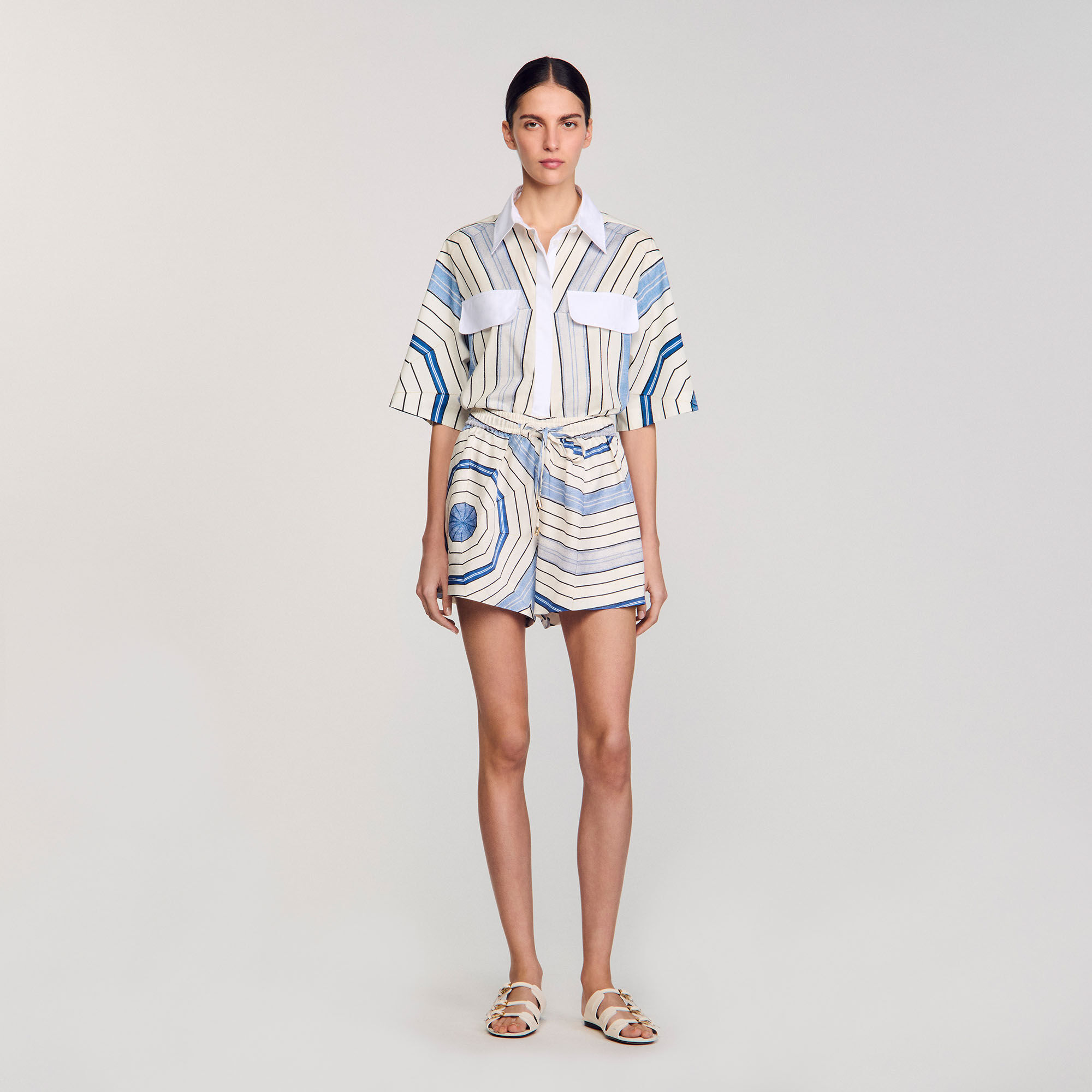 Shorts mit Spiralendruckmuster