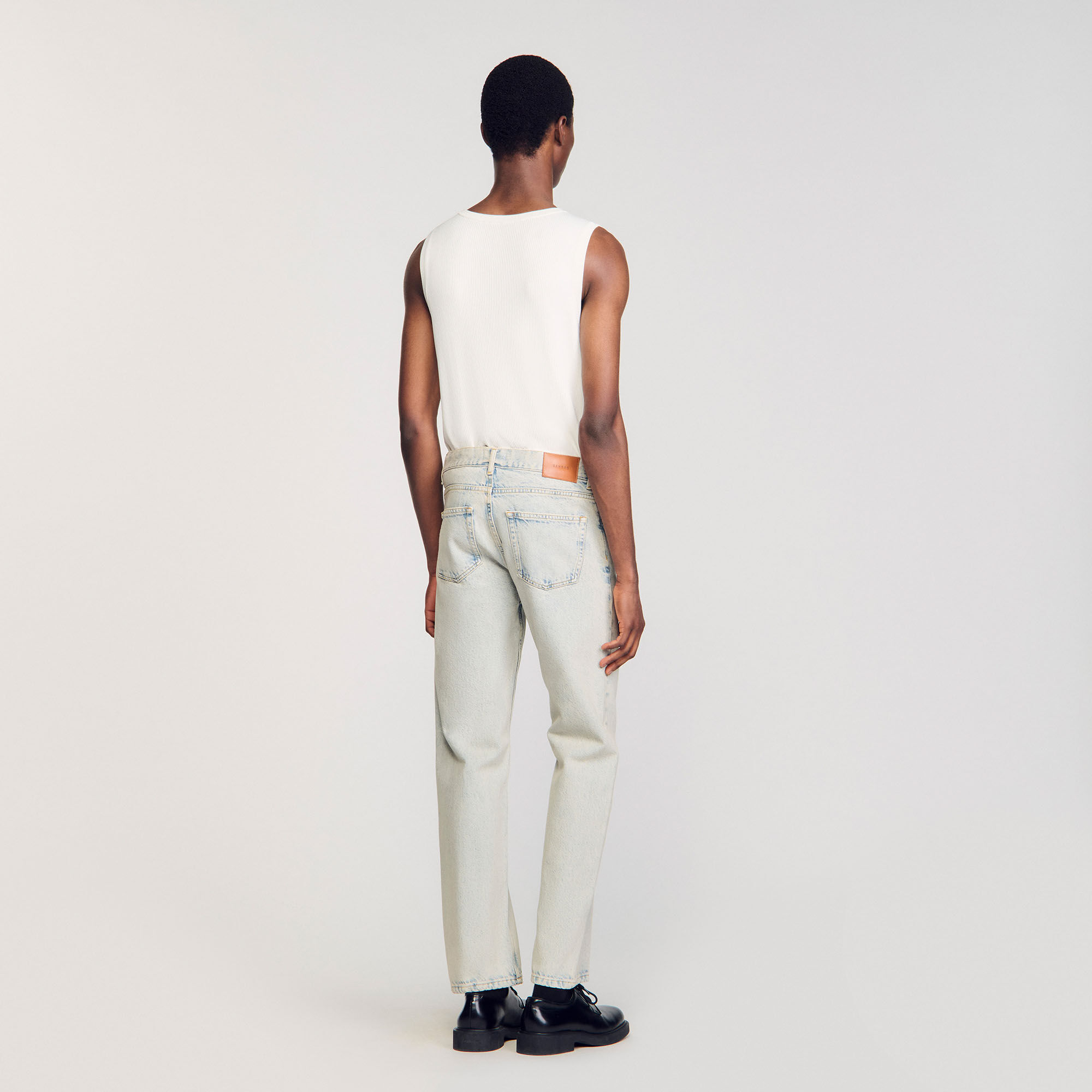 Verwaschene Regular-Fit-Jeans