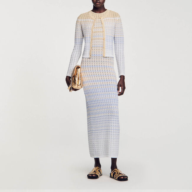 Strickcardigan mit Farbabstufungen