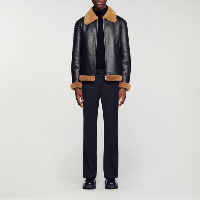 Oversize-Jacke aus Lammfell