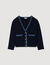 Cardigan mit Denim-Details