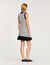 Kurzes Strickkleid mit Streifen