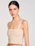 Kurzes Stricktop mit Strass