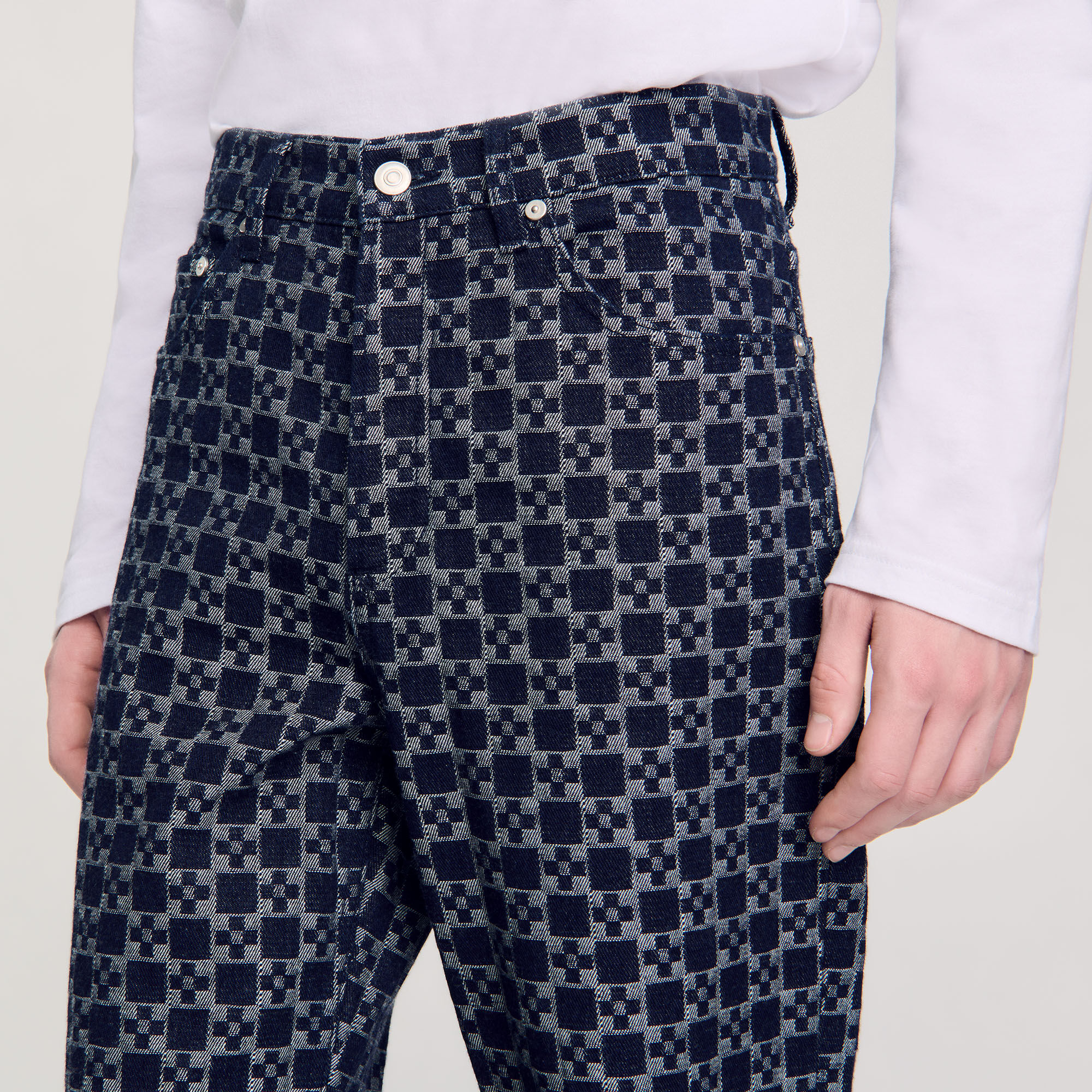 Regular-Jeans mit Square Cross