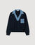 Pullover mit Denim-Details
