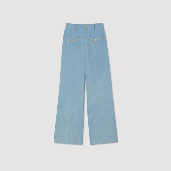 Weite Jeans mit hohem Bund