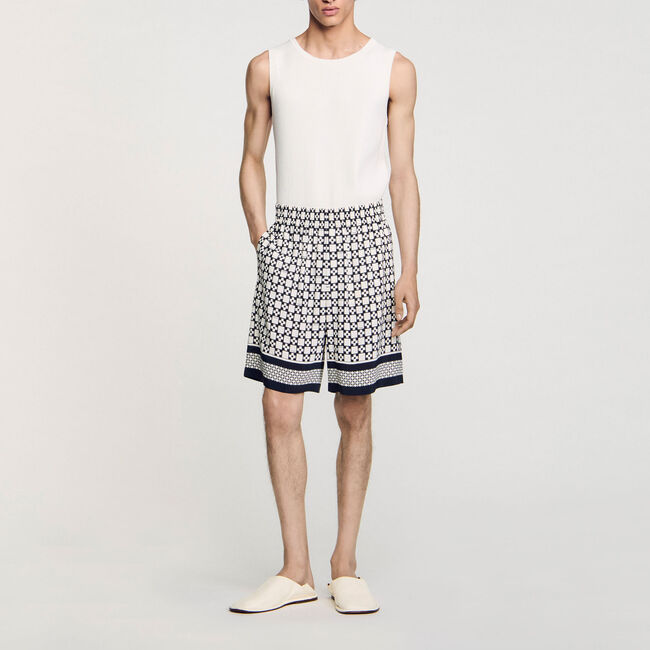 Flie&szlig;ende Bermudashorts mit Print - Herren | Sandro