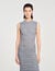 Langes Strickkleid mit Ziernieten