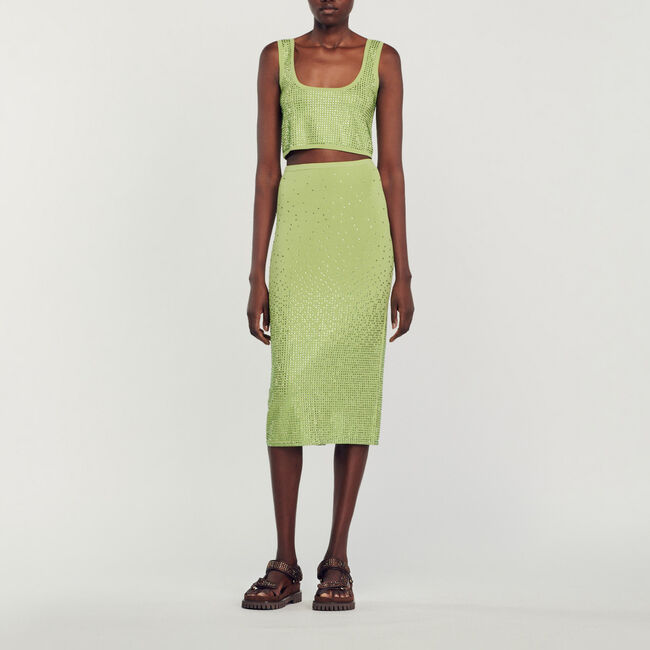 Midirock mit Strassverzierung