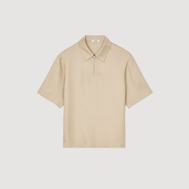 Poloshirt mit Reißverschlusskragen