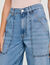 Weite, gerade Washed-Cotton-Jeans