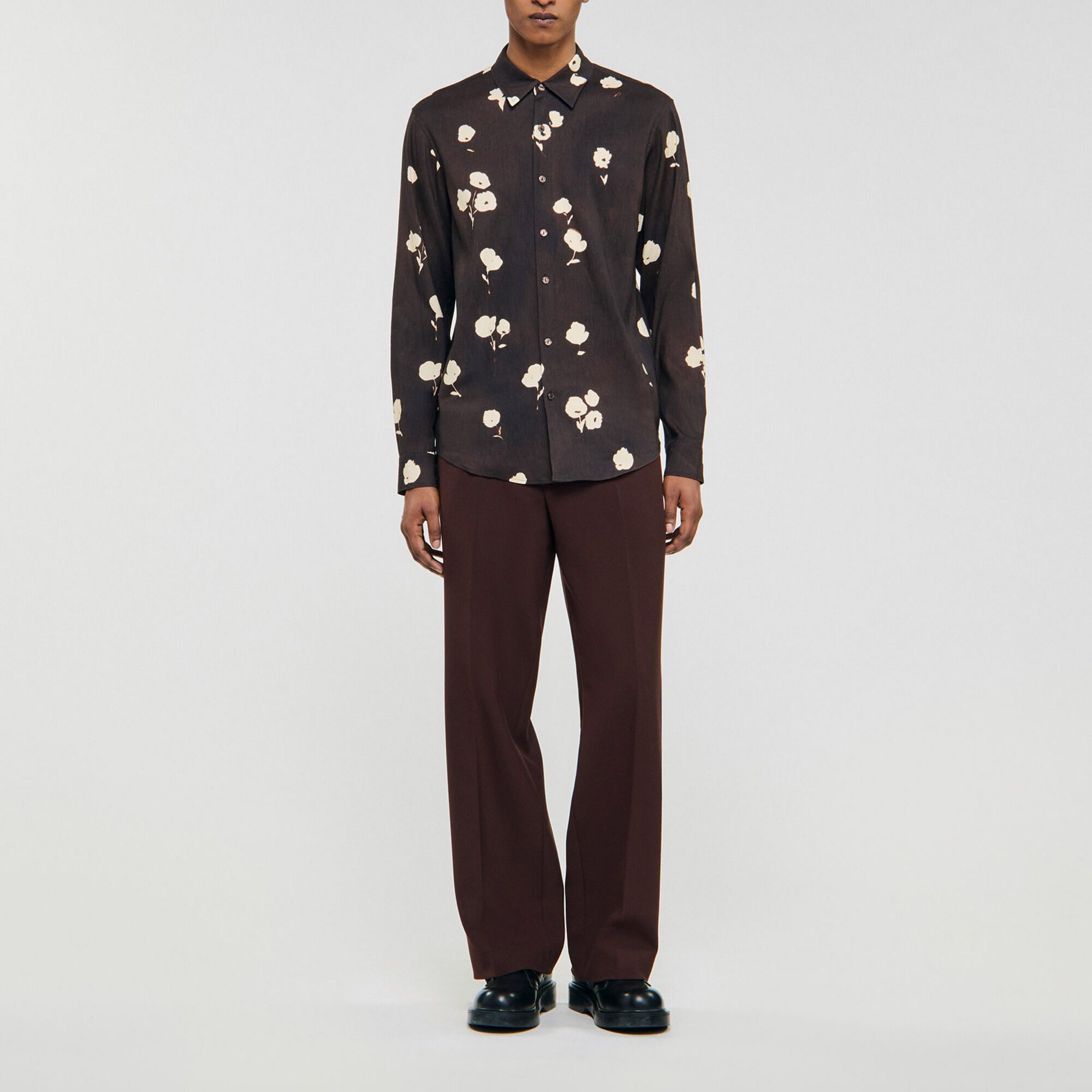 Hemd aus Leinen mit Blumenprint - Herren | Sandro