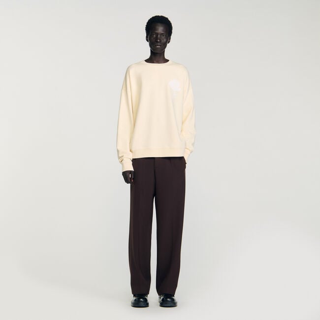 Sweatshirt mit Blumen-Patch
