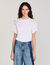T-Shirt mit Blumenstickerei