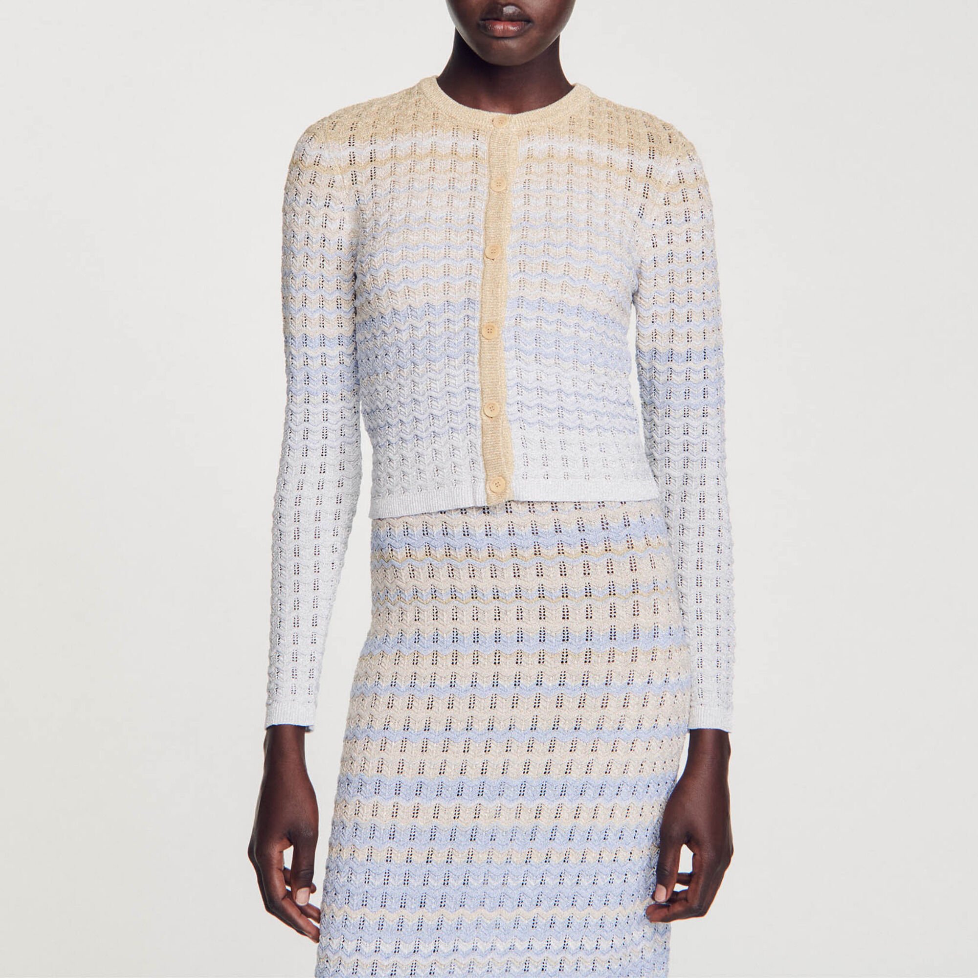 Strickcardigan mit Farbabstufungen