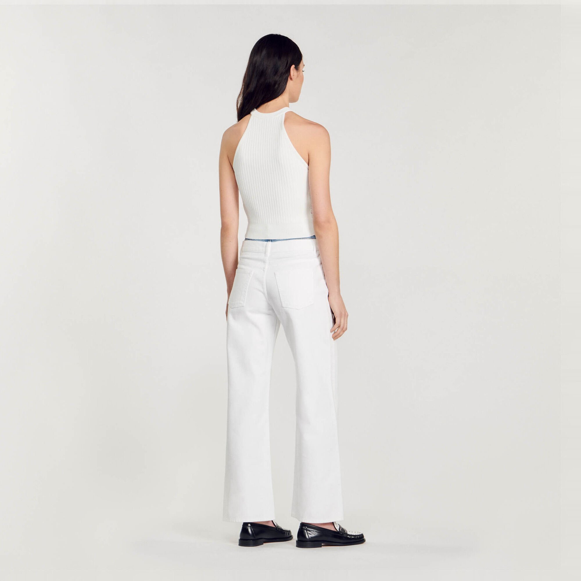 Stricktop mit Perlenverzierung