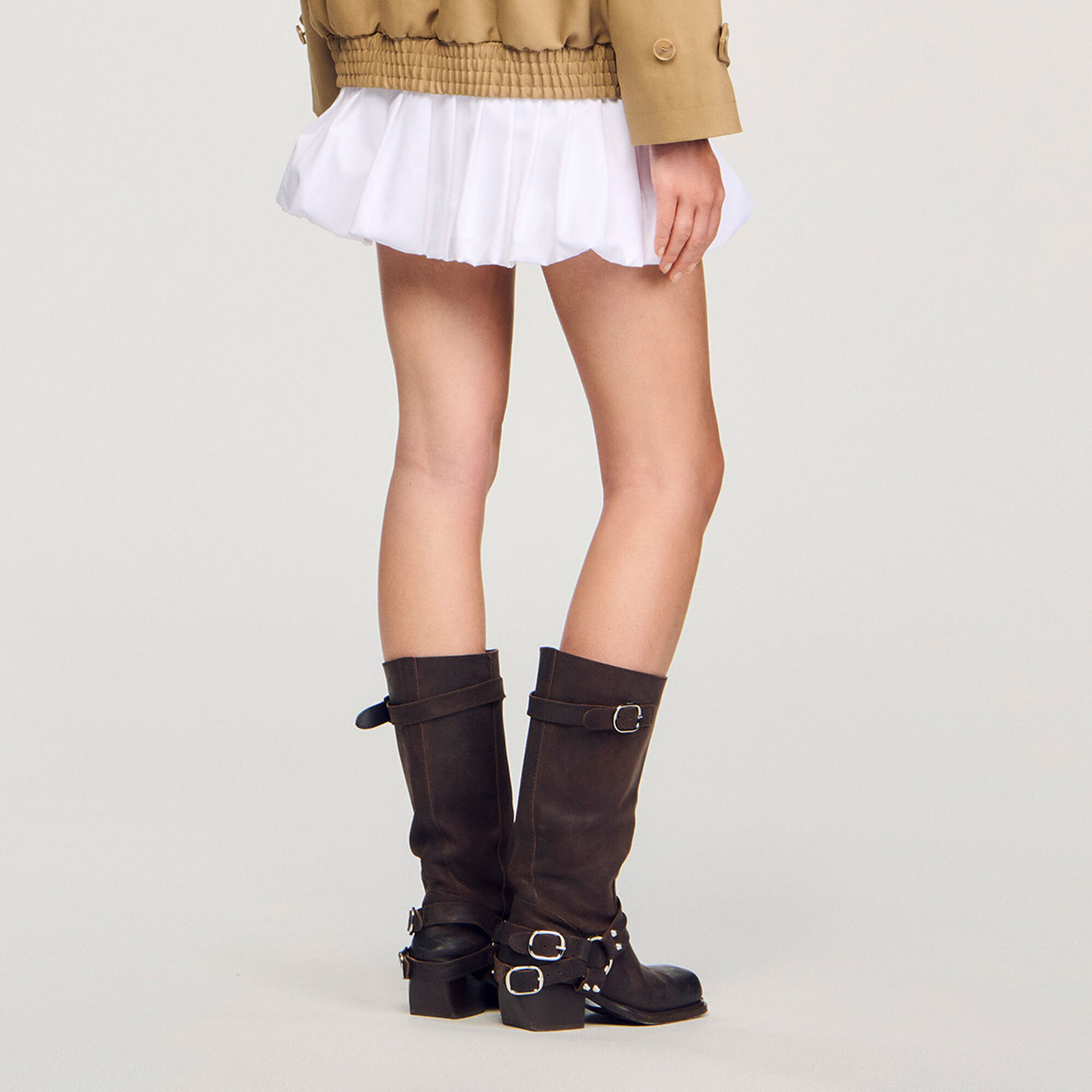 Lederstiefel mit Schnallen