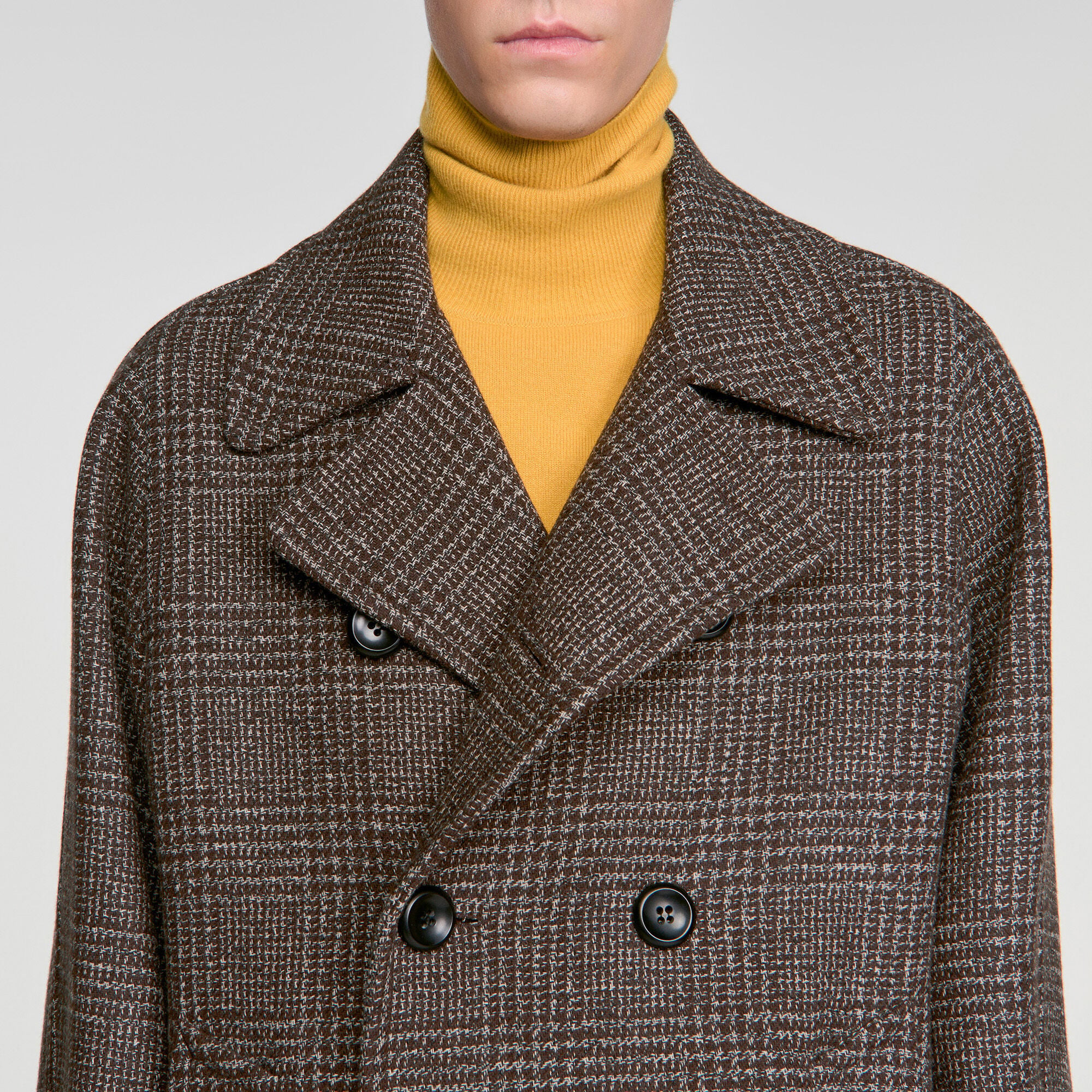 Karierter Wollmantel - Herren | Sandro