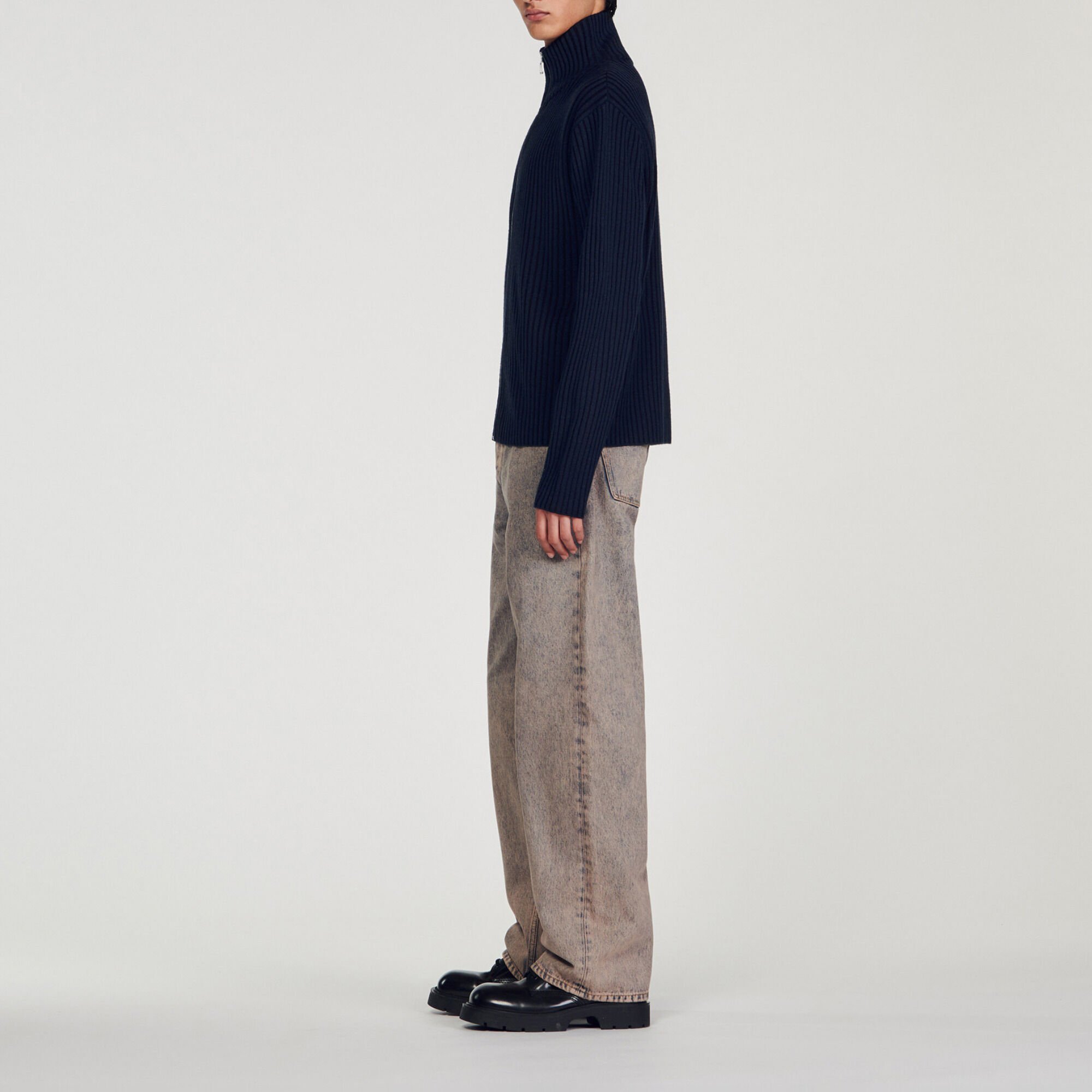 Rippstrick-Cardigan