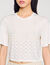 Crop-T-Shirt mit Perlenbesatz