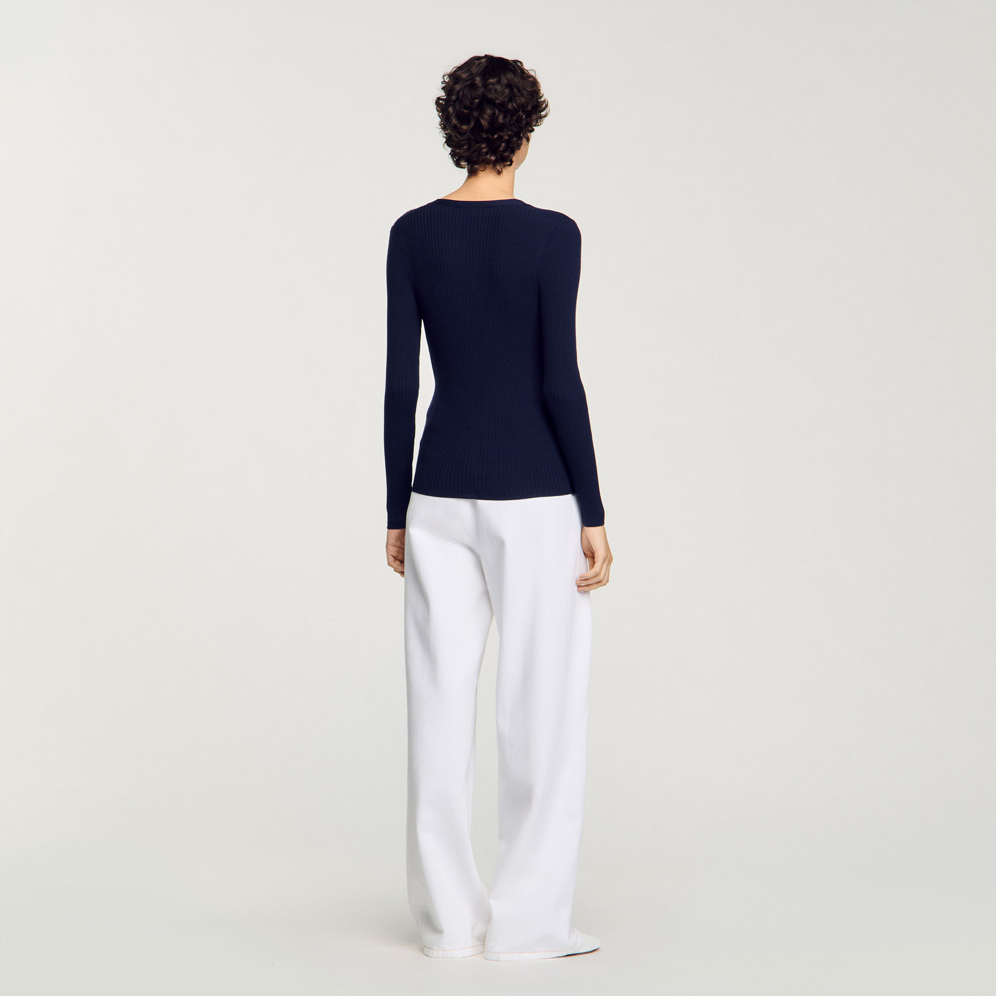 Cardigan aus Rippstrick