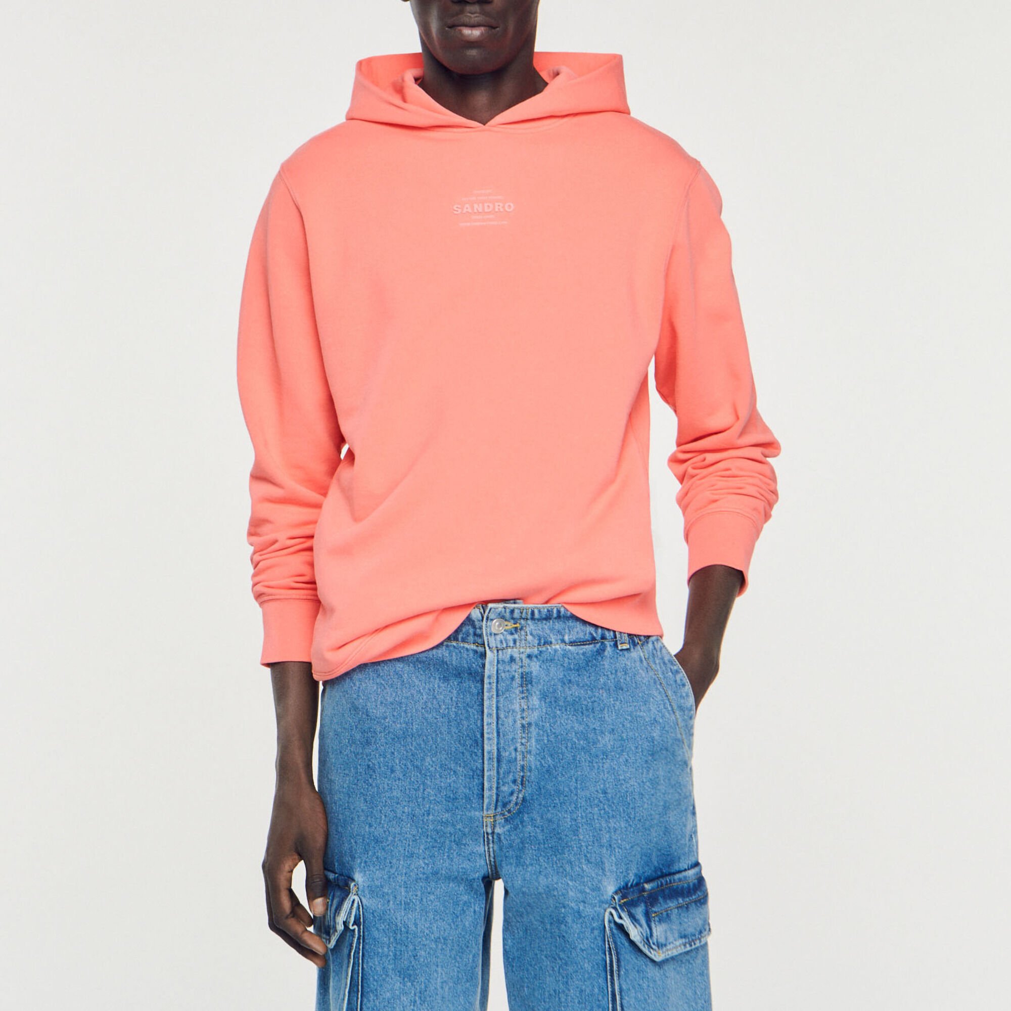 Kapuzensweatshirt mit Logo aus Gummi