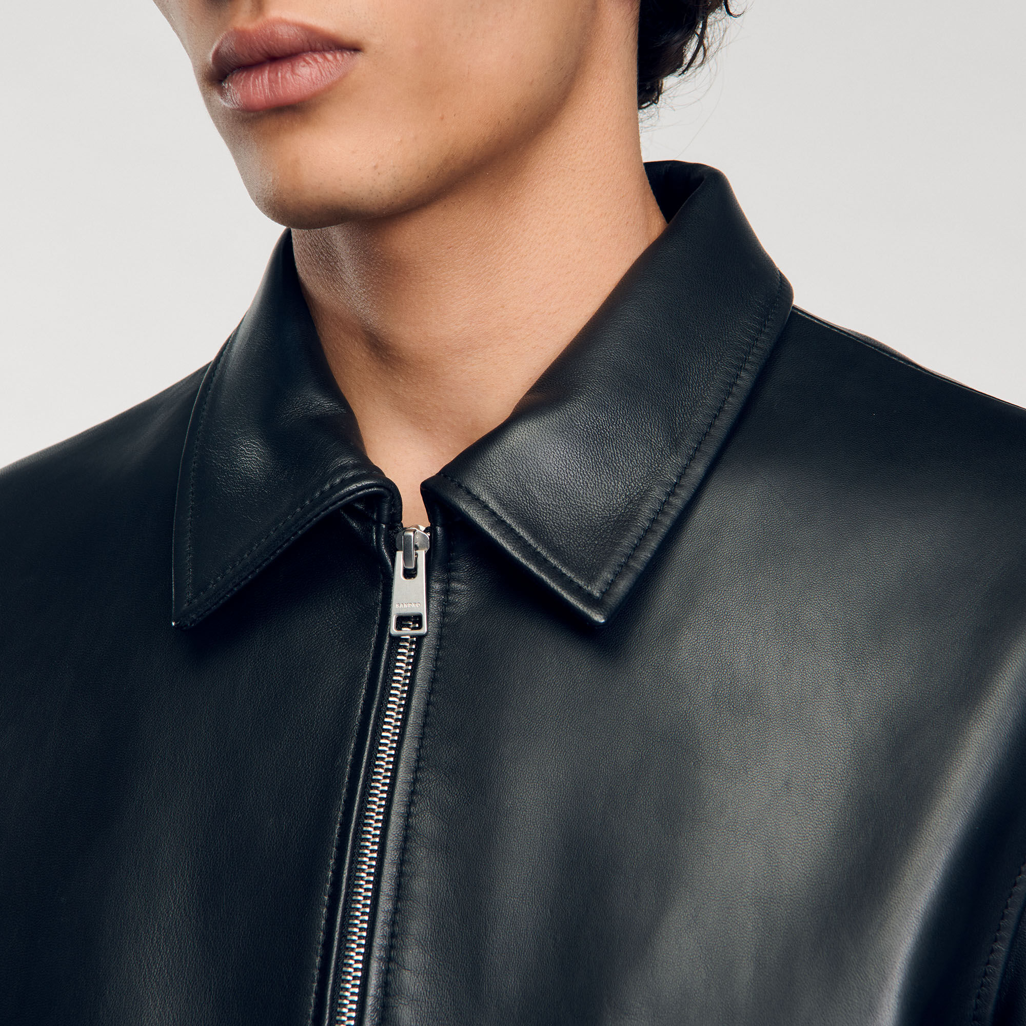 Jacke aus Glattleder